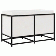 Helloshop26 - Jardinière bac lit surélevé plantes fleurs terrasse jardin 80 x 40 x 50 cm bois de pin massif blanc 02_0037872 - 3000217638246 Helloshop26 - Jardinière bac lit surélevé plantes fleurs terrasse jardin 80 x 40 x 50 cm bois de pin massif blanc 02_0037872 - 3000217638246