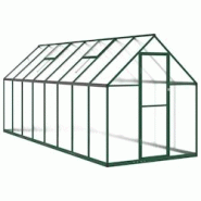 Helloshop26 - Serre tente abri plante fleur légumes avec cadre de base 445 x 169 x 195 cm aluminium vert 02_0044506 - 3000220206401 Helloshop26 - Serre tente abri plante fleur légumes avec cadre de base 445 x 169 x 195 cm aluminium vert 02_0044506 - 3000220206401