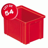 Lot de 54 caisses plastiques cp 3.6 litres rouges_0