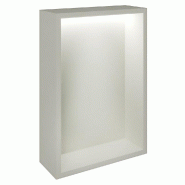 Présentoir Cage blanc mat avec LED 38,4x14,5x56cm