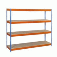 SimonRack Étagère Industrielle, 2000x2100x600 mm, 4 Niveaux en bois, Étagère Charge Lourde, Bleu/Orange/Bois - Simonforte - bleu métal 8425437071485 SimonRack Étagère Industrielle, 2000x2100x600 mm, 4 Niveaux en bois, Étagère Charge Lourde, Bleu/Orange/Bois - Simonforte - bleu métal 8425437071485