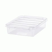 SmartStore Boîte de rangement CLASSIC 1 L, clips: blanc - transparent plastique polypropylène 7332462061774