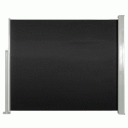 VidaXL Auvent latéral rétractable 120 x 300 cm Noir Modèle Zephyr Prestige - noir 45359
