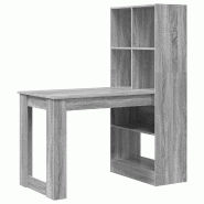 VidaXL Bureau Gris Sonoma 122 x 67 x 145 cm Bois d'ingénierie Modèle Titan Nova - 3337262