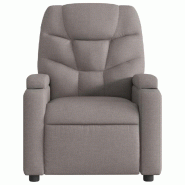 VidaXL Fauteuil de massage inclinable Taupe Tissu Modèle Jervessa - 372461