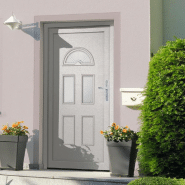 Vidaxl porte d'entrée blanc 88x190 cm pvc 3187915 Vidaxl porte d'entrée blanc 88x190 cm pvc 3187915