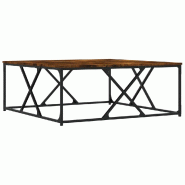 VidaXL Table basse chêne fumé 100x100x40 cm bois d'ingénierie Modèle Atlas Master Advance - 835366