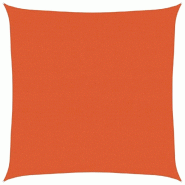 Voile d'ombrage 160 g/m² carré orange 7x7 m PEHD Modèle Alizé Nord - 311665