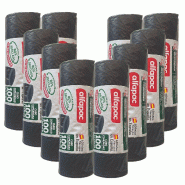 Alfapac - Sacs poubelle 100L 84x105cm pour conteneur communautaire 10 rouleaux x 10 unités (80% recyclés) - noir PK6992