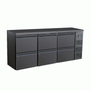 Arrière bar réfrigérée noir 6 tiroirs l2002mm 7450.0323 COMBISTEEL