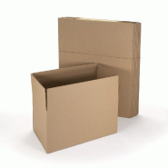 Caisse américaine d'expédition double cannelure brune - 69,3x39,3x38,5cm - par 10