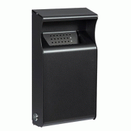 Cendrier mural 1 litre Kopa - Acier anticorrosion - Antivandalisme - Fabriqué en France_0