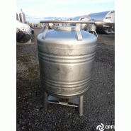 Container inox rond 800 L - IBC/GRV - Hauteur 1600 mm - Diamètre 1000 mm Container inox rond 800 L - IBC/GRV - Hauteur 1600 mm - Diamètre 1000 mm