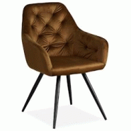 Décoshop26 - Chaise de salle à manger salon avec revêtement en velours confortable en marron CDS06005 - marron 3000431369605 Décoshop26 - Chaise de salle à manger salon avec revêtement en velours confortable en marron CDS06005 - marron 3000431369605
