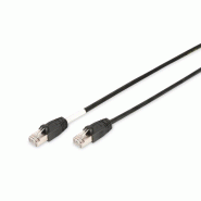 DIGITUS Câble patch CAT 6 S/FTP Outdoor, PE, 2 m, noir - noir 4016032371342
