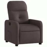 Fauteuil inclinable Marron foncé Tissu Modèle Wervélis - 374202