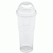 Gobelet Pot à Dessert  30cl NOVACUP VALUE PACK + Couvercle Dôme Fermé Inclus Snacking Recyclé Transparent  Verrine - Lot de 6250 unités - transpa