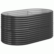 Helloshop26 - Jardinière bac lit surélevé plantes fleurs terrasse jardin de jardin acier enduit de poudre anthracite 02_0039480 - 3000218530280 Helloshop26 - Jardinière bac lit surélevé plantes fleurs terrasse jardin de jardin acier enduit de poudre anthracite 02_0039480 - 3000218530280