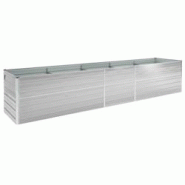 Helloshop26 - Jardinière lit surélevé plantes fleurs jardin acier galvanisé 400 x 80 x 45 cm gris 02_0001116 - 3000074751539 Helloshop26 - Jardinière lit surélevé plantes fleurs jardin acier galvanisé 400 x 80 x 45 cm gris 02_0001116 - 3000074751539