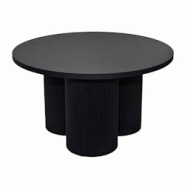 Oviala Business Table basse ronde 80 cm scandinave bois noir - marron Bois massif 113761 Oviala Business Table basse ronde 80 cm scandinave bois noir - marron Bois massif 113761