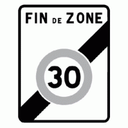 Panneau B51 - Fin de zone à vitesse limitée