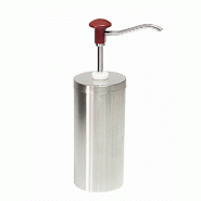 Schneider - Distributeur doseur à bouton-poussoir, acier inoxydable, Ø 120 mm x 380 mm - 2,2 L - rouge multi-matériau 152420