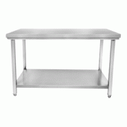 Table inox - Avec étagère basse Cuistance STTF-146