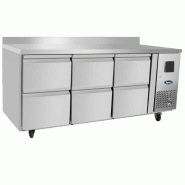 Table réfrigérée positive GN1/1 avec dosseret P.700 420L 6 tiroirs Atosa