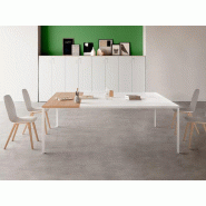 Table de réunion bicolore Agile - 3 plateaux - L200/220 x P140/160 cm - Plateau mélaminé 30 mm - Piètement acier Table de réunion bicolore Agile - 3 plateaux - L200/220 x P140/160 cm - Plateau mélaminé 30 mm - Piètement acier