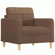 VidaXL Fauteuil Marron 60 cm Tissu Modèle Cormovane - Matériau naturel 359078