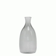 Zafferano Vase Un Fiore Design Artisanal En Verre Borosilicate Soufflé À La Main, Capacité 35 Cl, Couleur Grise, Idéal Pour La Décoration De La M