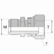 Adaptateur droit mâle agricole 18 x 1,5 X femelle 24° - RMAFT01810 - MAV18 / FT10L