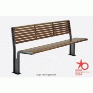 Banc public en bois AUBRILAM 14 lattes Utyl