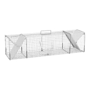 CAGE PIÈGE PIÈGE À ANIMAUX PIÈGE À NUISIBLES (TAILLE : 1220 X 290 X 310 MM, MAILLES : 25X25 MM, ACIER (GALVANISÉ)) 14_0005714