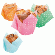 Caissette muffin papier Polka à pois 17,5x17,5cm - par 900