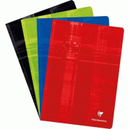 Clairefontaine Lot de 10 Cahier Metric A4, 120p./60 feuilles 90 g/m² piquées, quadrillé 5x5 - noir 3152C