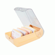 Exacompta Lot de 8 Boîte à fiches Bunny, format A7, capacité 650 fiches, coloris corail - 9002493047884