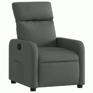 Fauteuil inclinable Gris foncé Tissu Modèle Xervelis - 374166