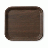 FHC evolupack FHC - 200Pcs - Plateau carton laminé impression bois foncé 185x135mm H19mm - noir en carton 210PTRAYB1419
