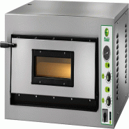 Four à pizza électrique professionnel FIMAR. Modèle manuel FML6. 1 chambre de cuisson avec dessus réfractaire. Capacité 6 pizzas - 825