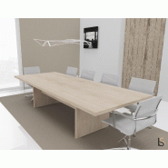Grande table de réunion rectangulaire TAK - Mobel Linea. - Non, Acacia clair, 300_0