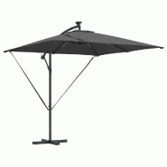 Helloshop26 - Parasol déporté inclinable moderne jardin 249 x 249 x 250 cm en acier anthracite 02_0058773 - acier 3000240764561