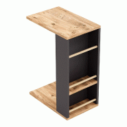 Helloshop26 - Table d'appoint pour ordinateur portable 44 x 29 x 65 cm effet bois noir 03_0010962 - noir Bois massif 3000225504861