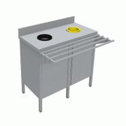 ITALCONCEPT L2G Meuble De Tri Inox 304, 2 Portes, Avec, 900 x 1200 x 600mm - 3616350140395