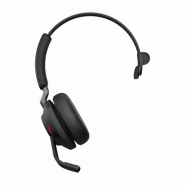 Jabra Evolve2 65 Casque Sans fil Arceau Bureau/Centre d'appels USB Type-C Bluetooth Noir