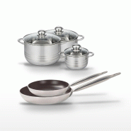 Lot de 2 Poêles 28/32cm et 3 Faitouts 14/20/24cm Elo Bistro Line - noir 3176239986204