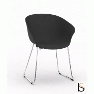 Lot de 4 chaises polyvalentes Hop - Mobel Linea. - Noir_0