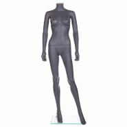 Mannequin femme modulable sans tête jambe avant anthracite mat