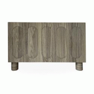 Petit buffet rétro-moderne avec portes sculptées Durand L80cm Chêne grisé - Bois massif ahf240233oak Petit buffet rétro-moderne avec portes sculptées Durand L80cm Chêne grisé - Bois massif ahf240233oak