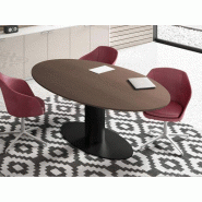 Table de réunion design ovale Gradia Plus de Denomics - Dimensions 220 x 124 cm - Plateau mélaminé 18 mm - Garantie 3 ans Table de réunion design ovale Gradia Plus de Denomics - Dimensions 220 x 124 cm - Plateau mélaminé 18 mm - Garantie 3 ans